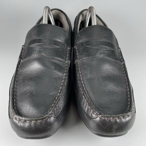 Sperry Gold Cup Mens 11 M Black Leather Slip On Driving Penny Loafers Casual GUC - Picture 2 of 9